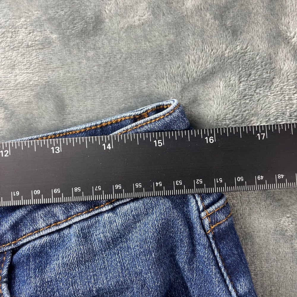 Judy Blue Womens Wide Crop Jeans Dark Wash Raw Hem Stretch Denim 13 31 - Picture 8 of 12
